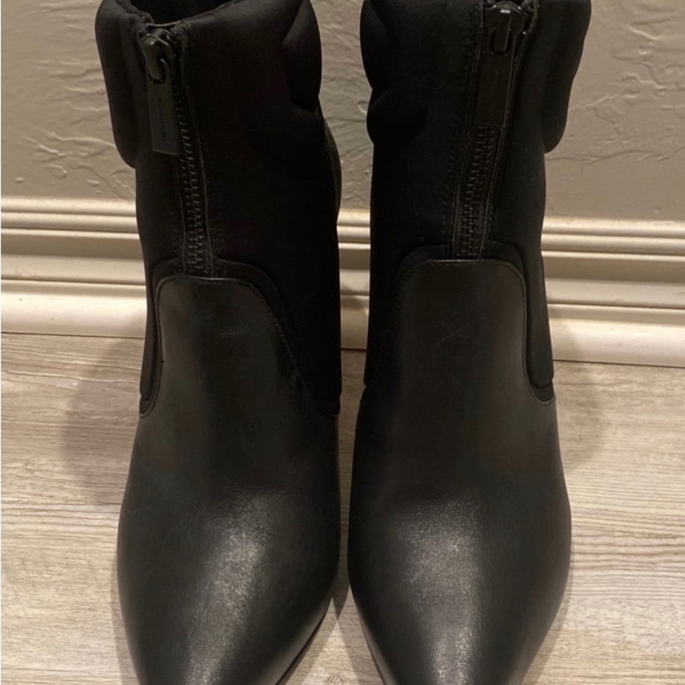 Michael Kors Uma Leather and Scuba Ankle Boot